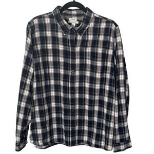 L.L. Bean Mens Relaxed Fit Plaid Flannel Button Down Shirt Size 2X